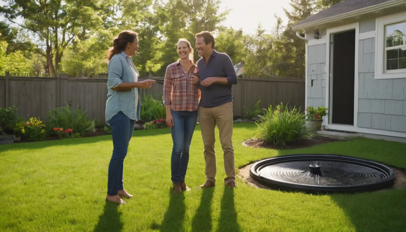 A provider reviewing a septic system with a homeowner in the Hammond area
